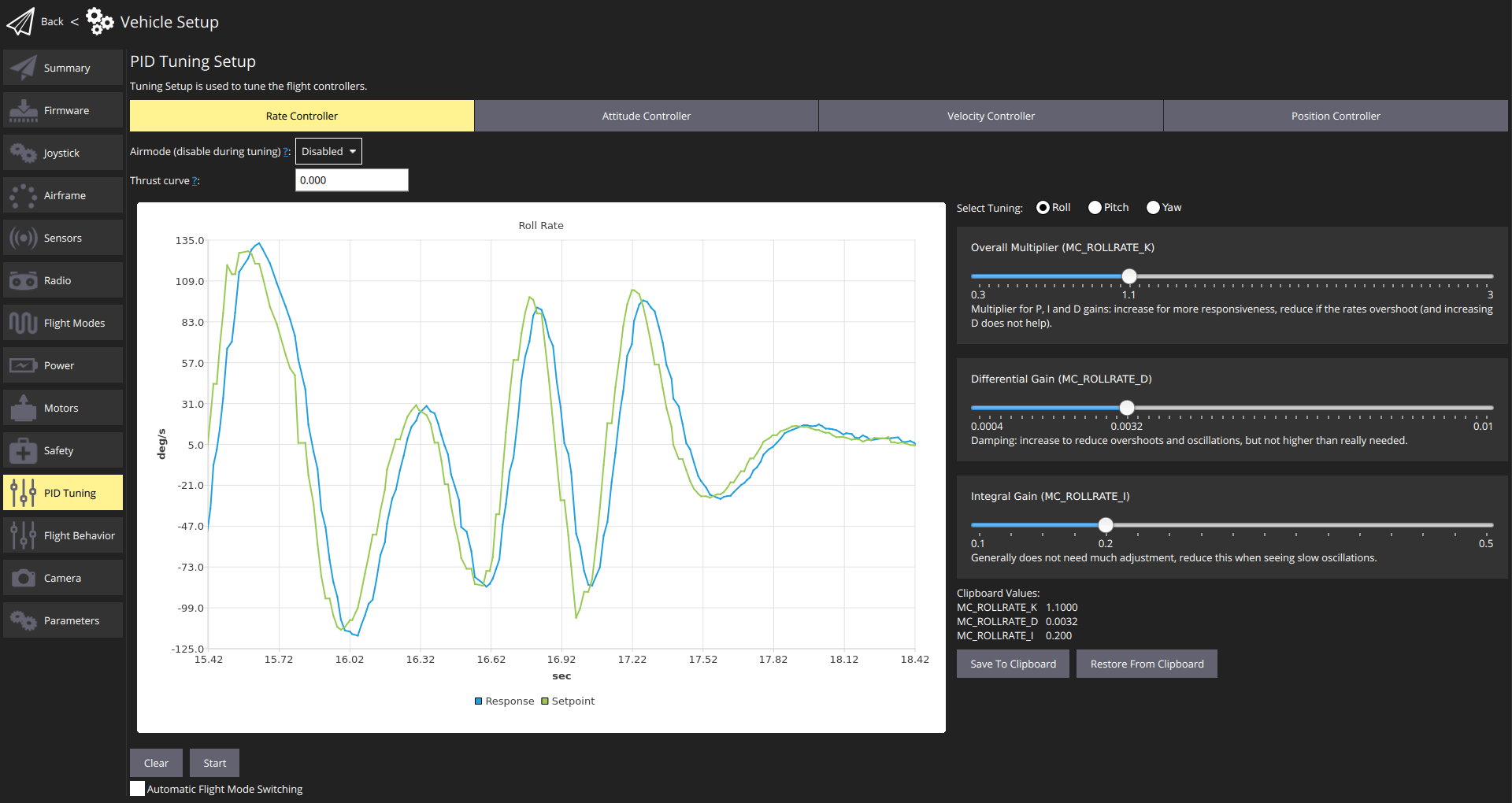 QGC 速率控制器调整 UI