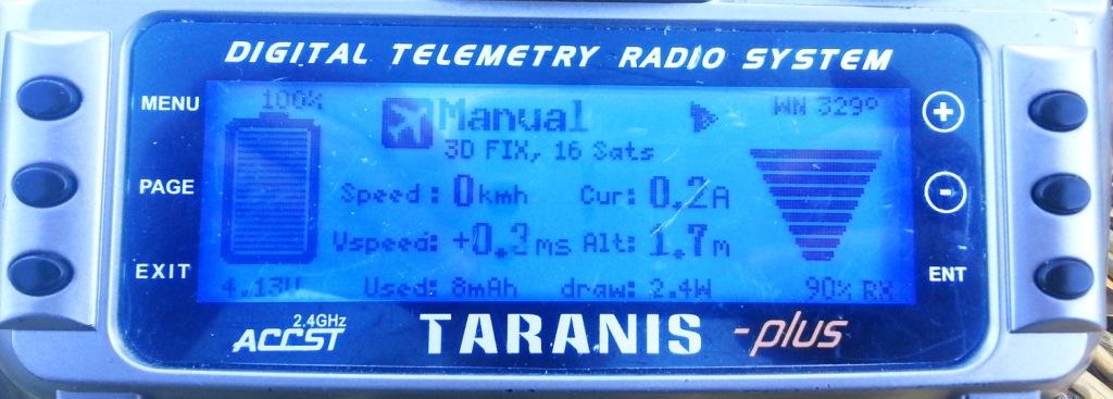 Taranis 上的遥测屏幕