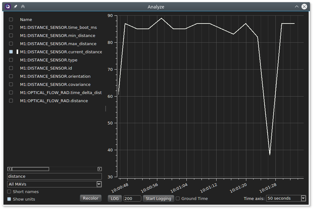 QGC 分析 DISTANCE_SENSOR 值