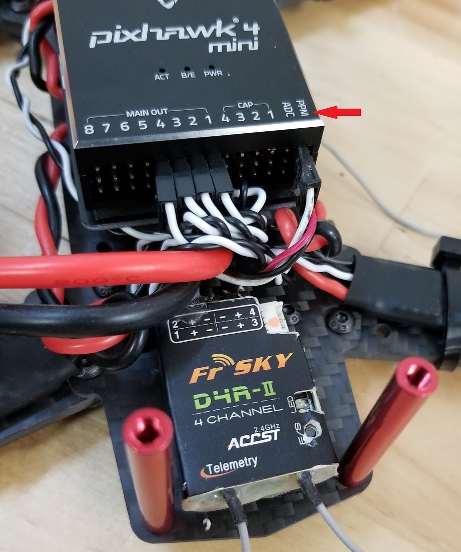 QAV250 连接接收器 PPM