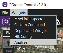 QGC 分析工具菜单