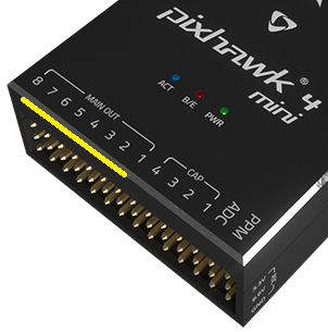 Pixhawk4 mini MAIN 端口